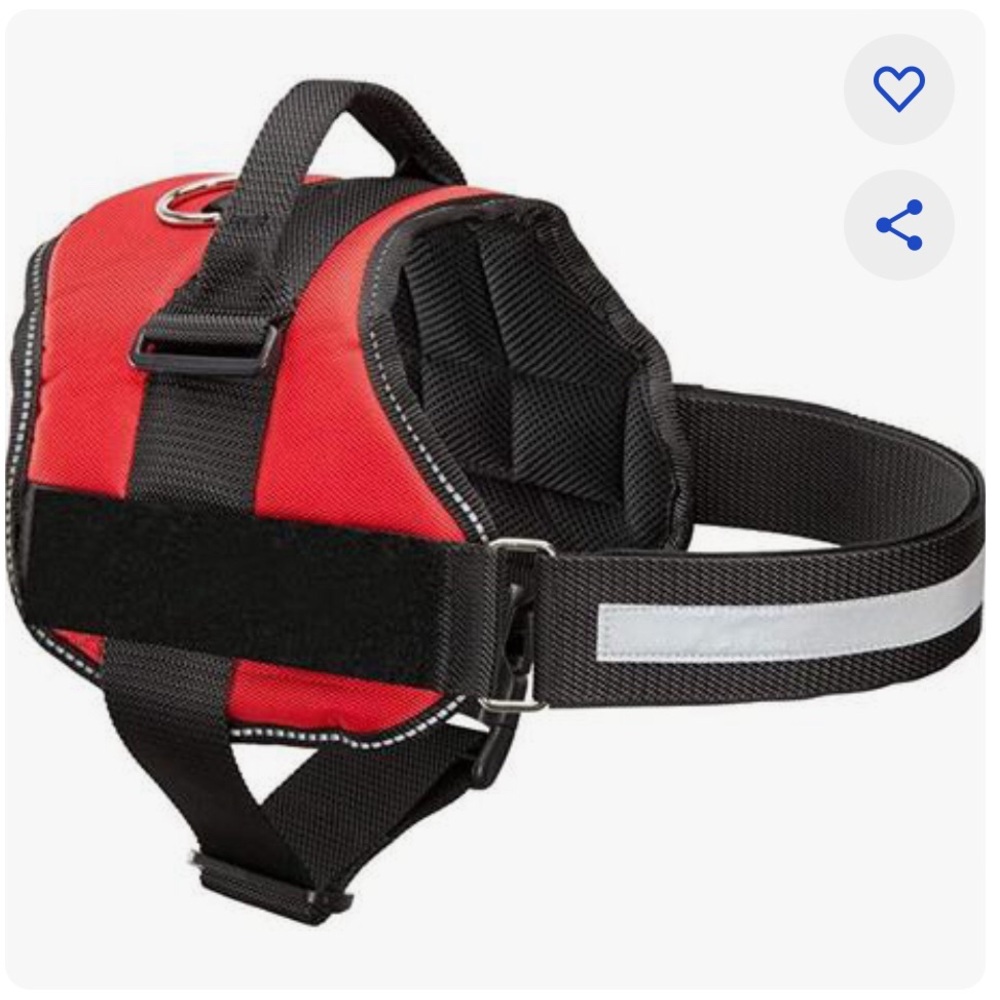 Red and Black Dog Harness with Reflective Strap Only Used Once